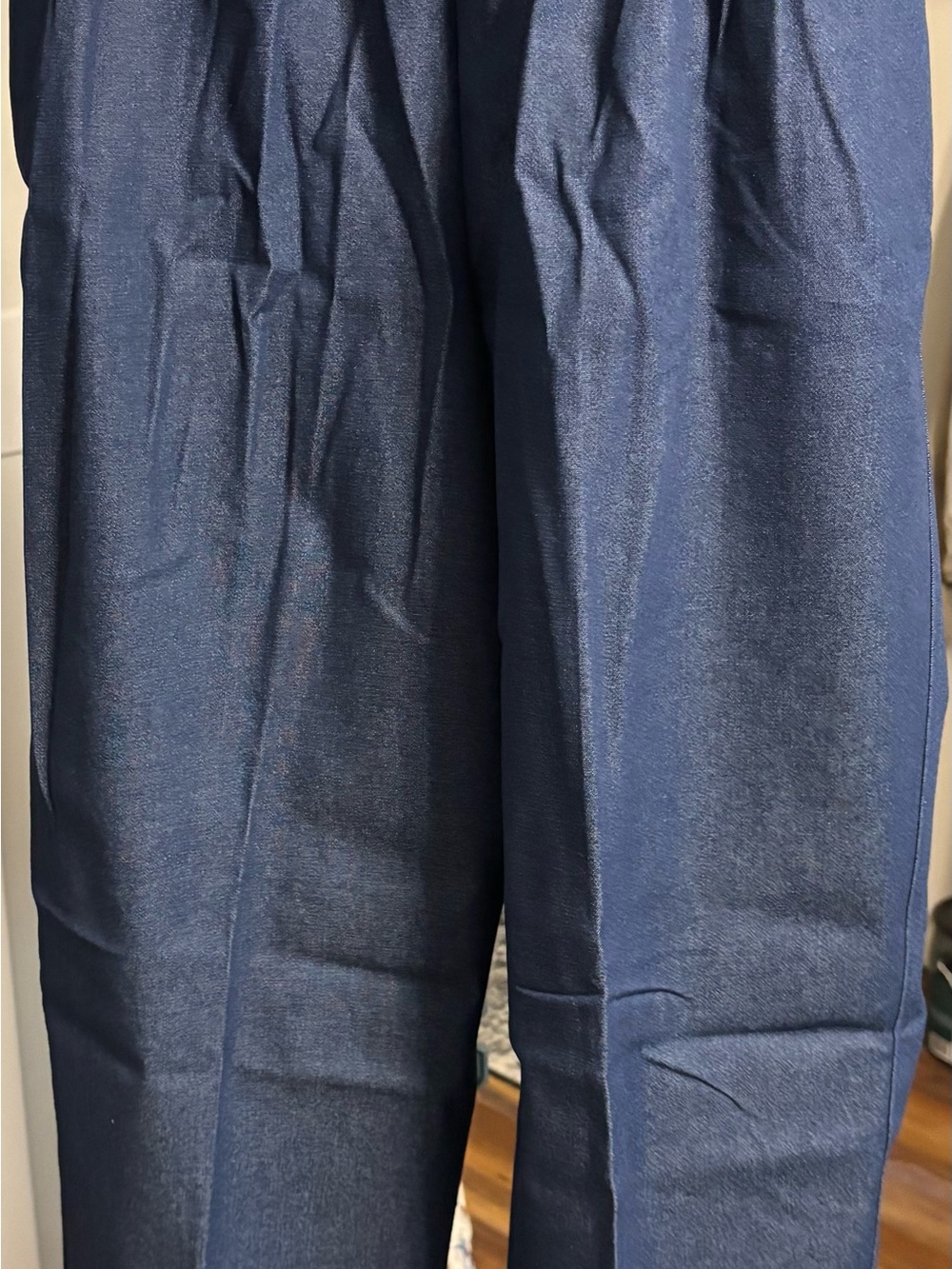 Alfred Dunner Women's Straight Leg Pants in Navy Blue